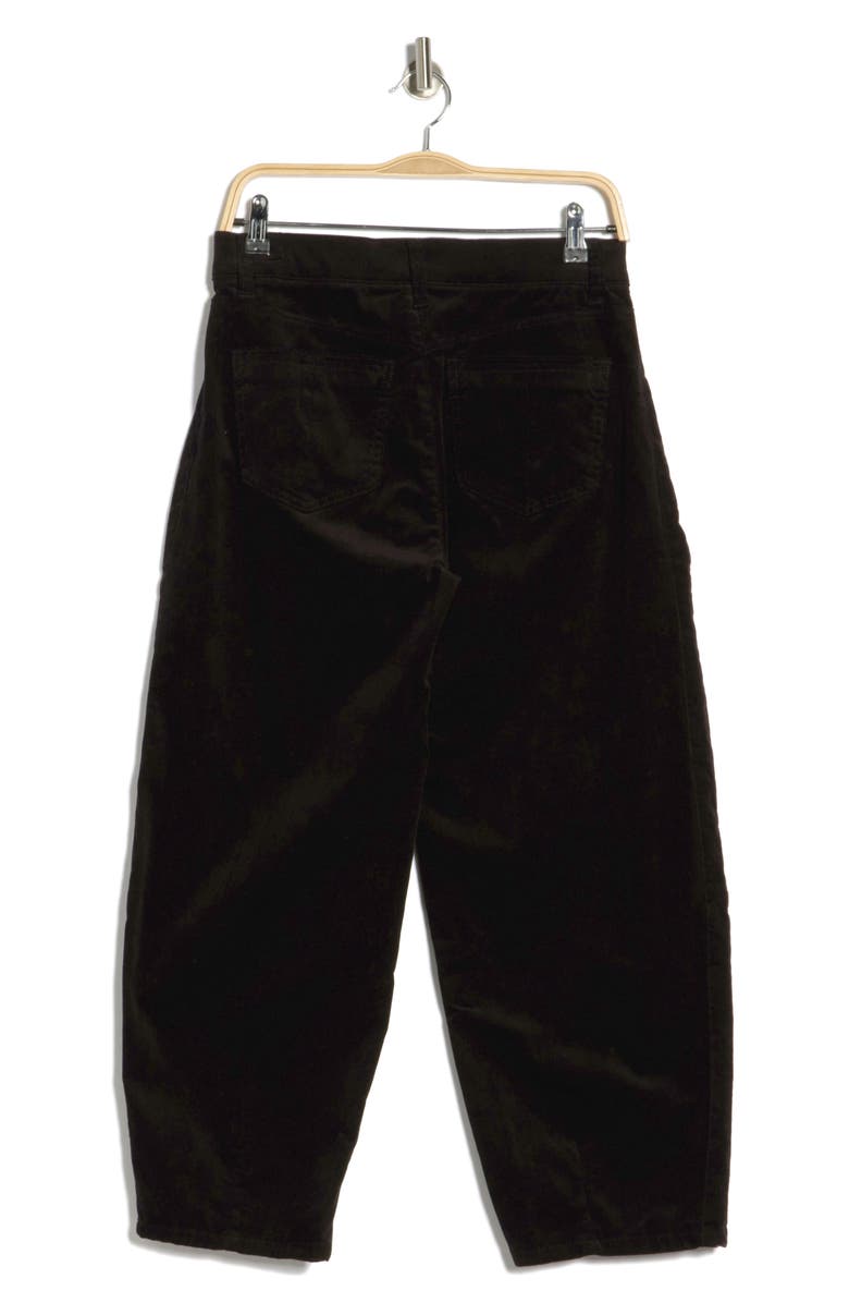 Democracy High Waist Barrel Corduroy Pants, Alternate, color, Black