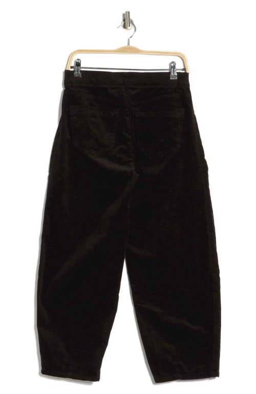 Democracy High Waist Barrel Corduroy Pants In Black