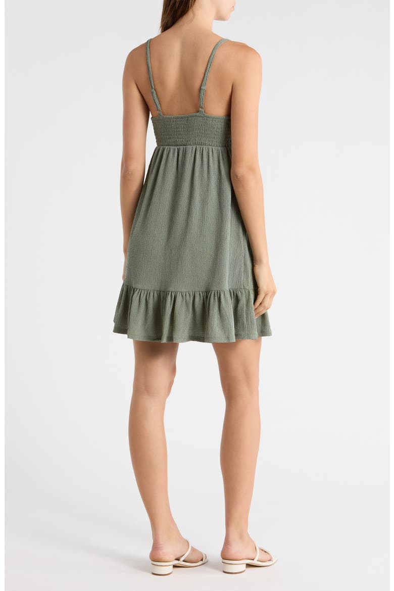 Crochet Babydoll Tiered Dress, Alternate, color, SEAGRASS