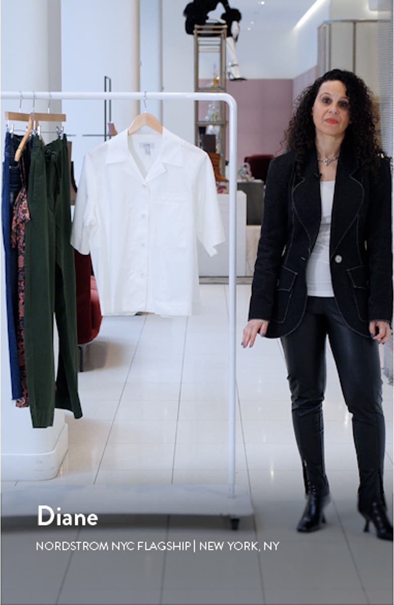 Boxy Short Sleeve Button-Up Shirt, sales video thumbnail