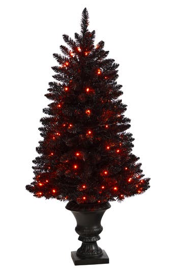 Nearly Natural 4-foot Black Halloween Artifical Tree In Black