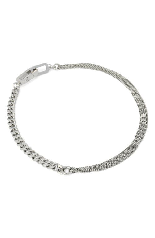 Allsaints Mix Chain Collar Necklace In Metallic