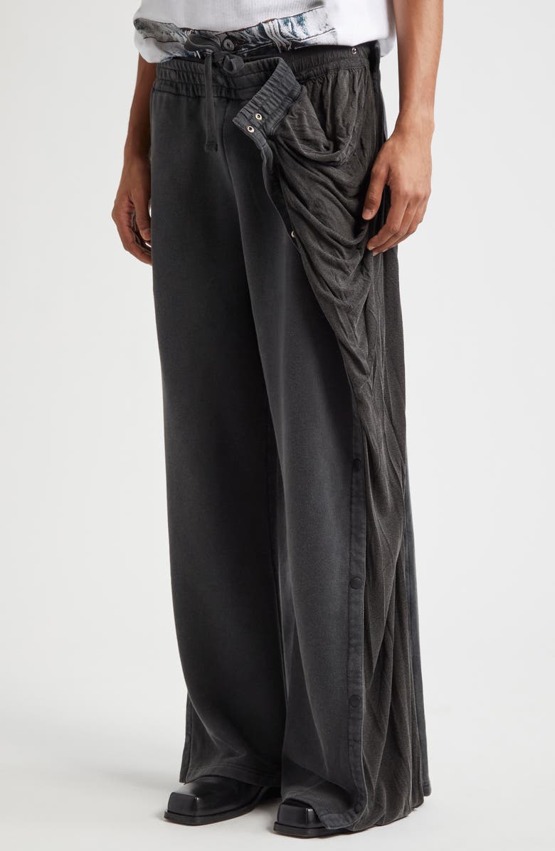 Y/Project Organic Cotton Snap Sweatpants, Alternate, color,