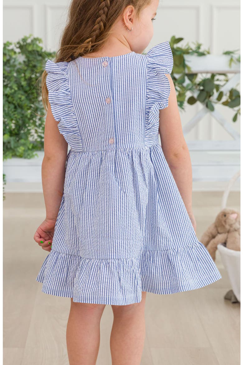 Stripe Cotton Seersucker Dress, Alternate, color, BLUE