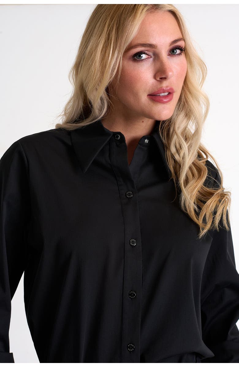 SHAN Poplin Shirt Tunic, Alternate, color, Black