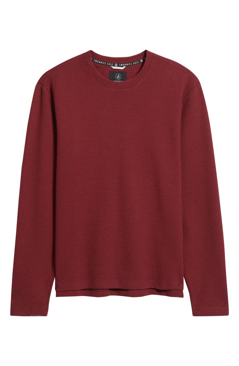Swannies Mitch Textured Knit Crewneck Top, Alternate, color, Maroon