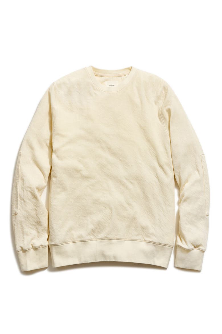 Rib Crinkle Cotton Sweatshirt, Alternate, color, WHITE