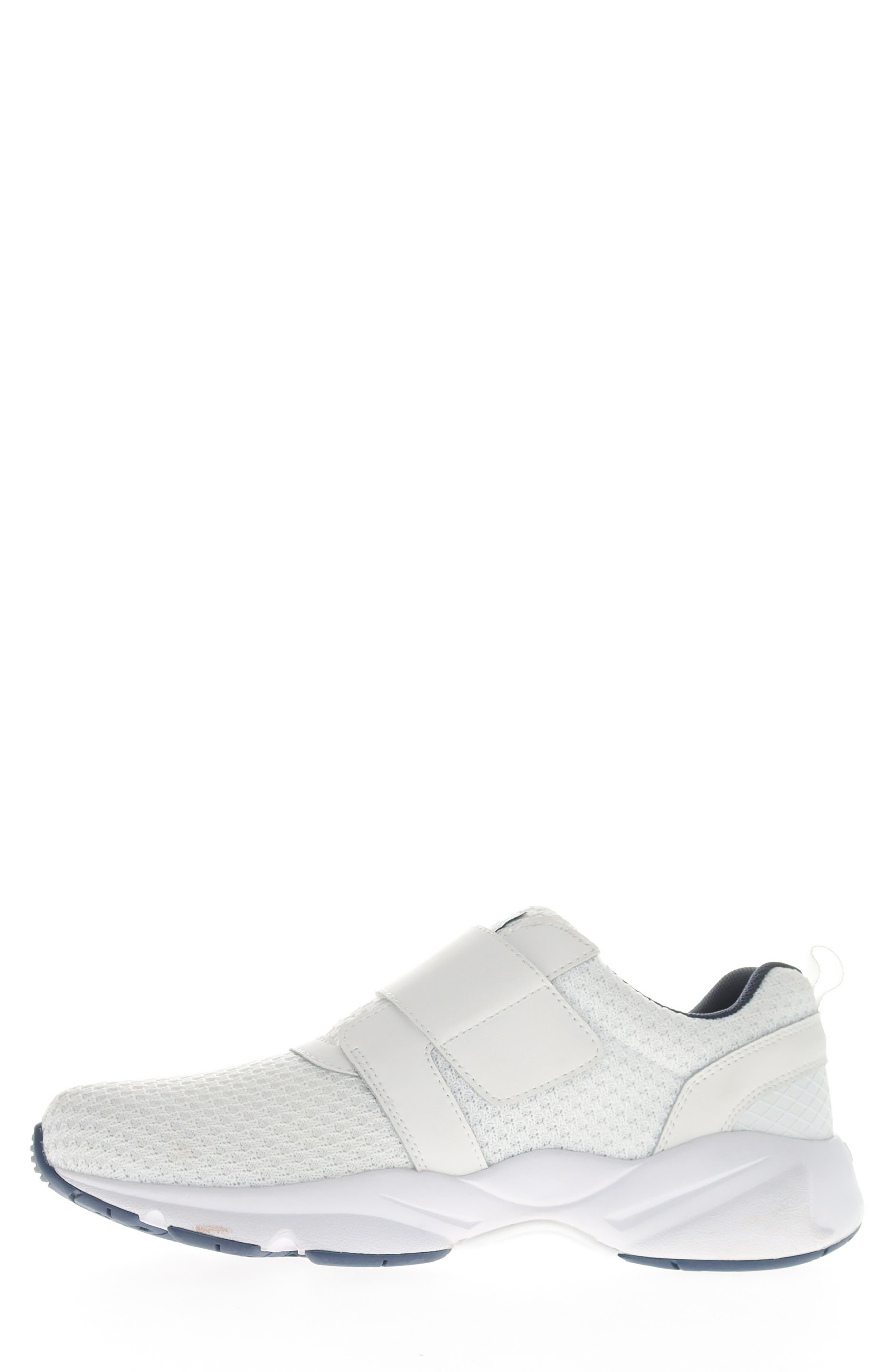 Stability X Strap Sneaker, Alternate, color, WHITE/ NAVY