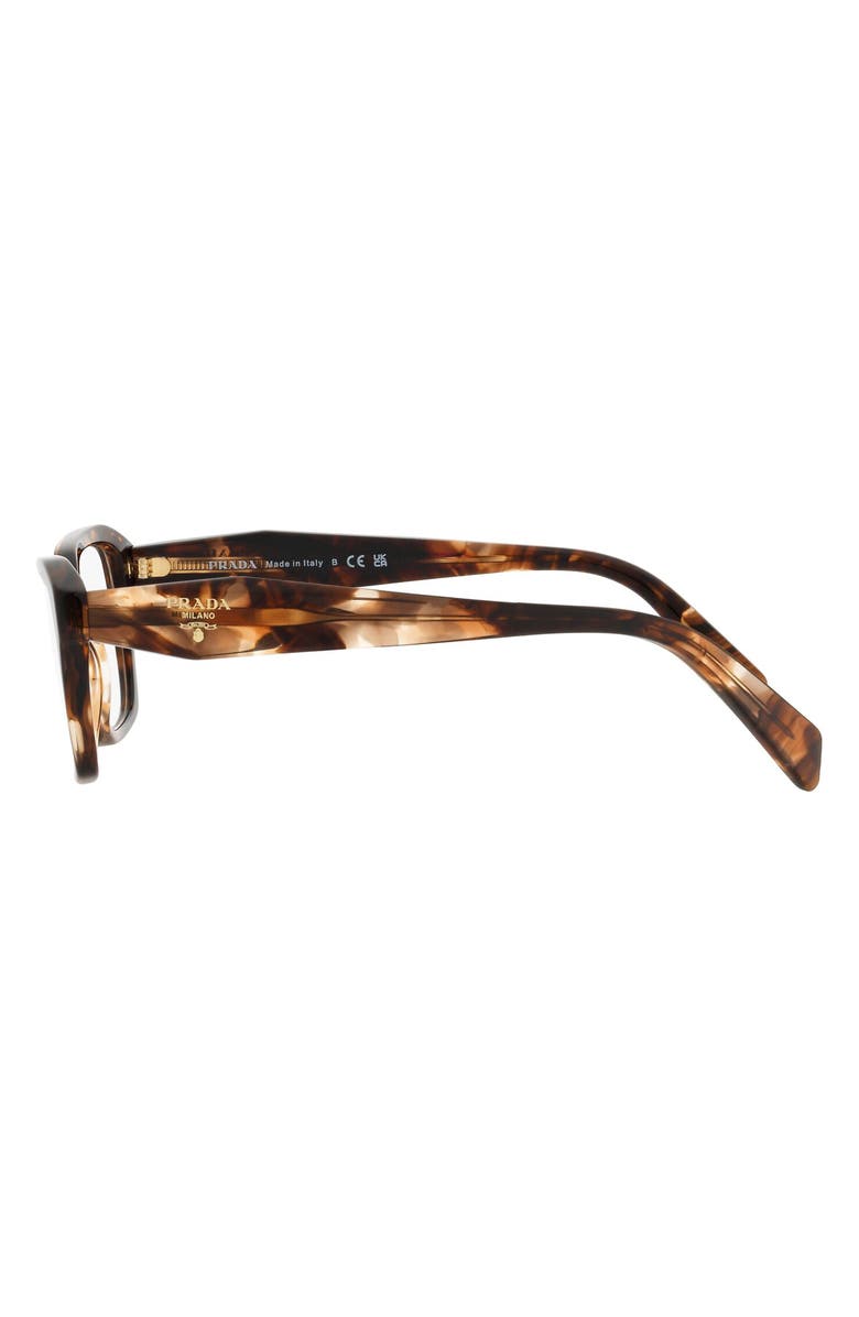 Prada 52mm Square Optical Glasses, Alternate, color, Havana