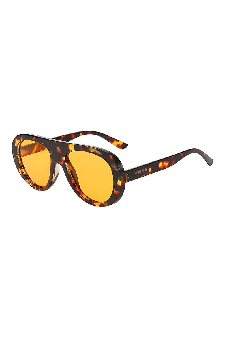 Oeane 55mm Polarized Aviator Sunglasses, Alternate, color, TORTE / ORANGE