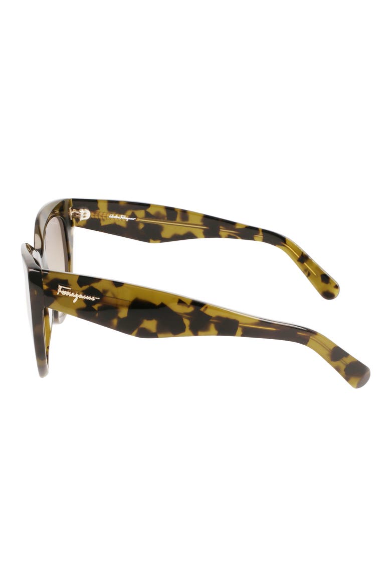 56mm Gradient Cat Eye Sunglasses, Alternate, color, TORTOISE GREEN