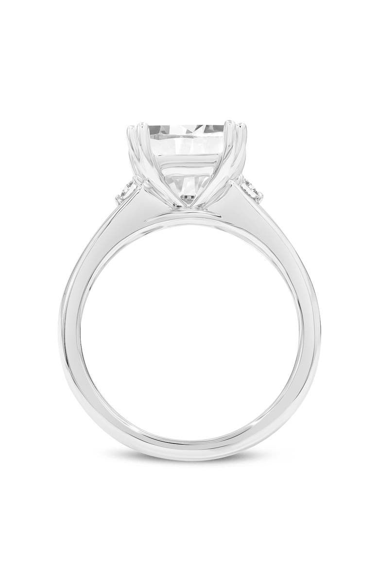 LuvMyJewelry Antoaneta 14K White Gold Princess Cut Lab Grown Diamond Engagement Ring - 3 Ct, Alternate, color, 14K White Gold