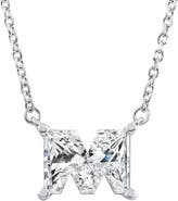Bliss Diamond Diamond "M" Initial Pendant 18" Necklace 14K Gold Lab Grown