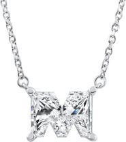 Bliss Diamond Diamond "M" Initial Pendant 18" Necklace 14K Gold Lab Grown