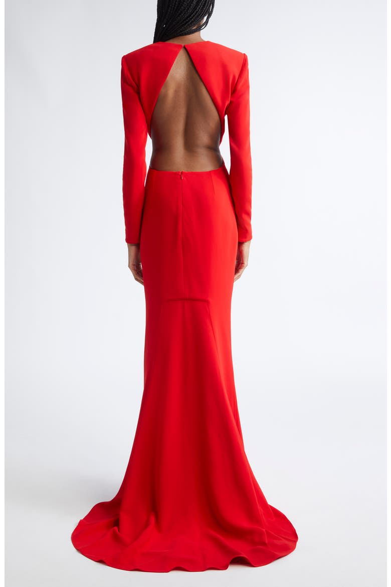 Open Back Gown, Alternate, color, LIPSTICK RED