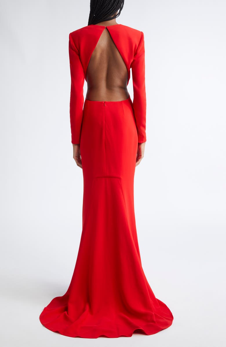 Stella McCartney Open Back Gown, Alternate, color, Lipstick Red