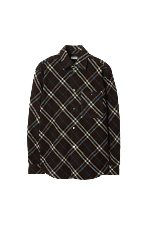 Burberry flannel shirt on sale