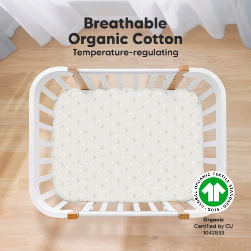 Keababies Soothe Fitted Mini Crib Sheet In Marine Muse