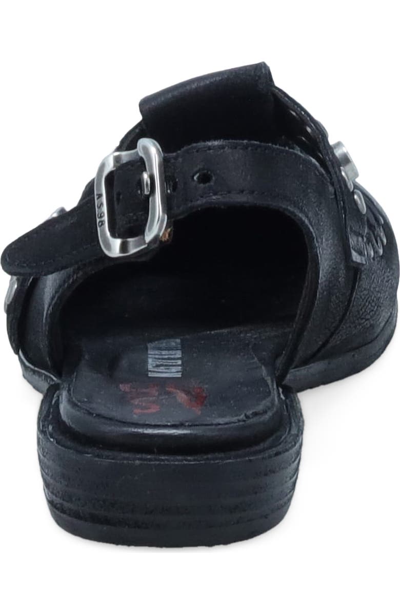 A.S.98 Zepplin Slingback Flat, Alternate, color, Black