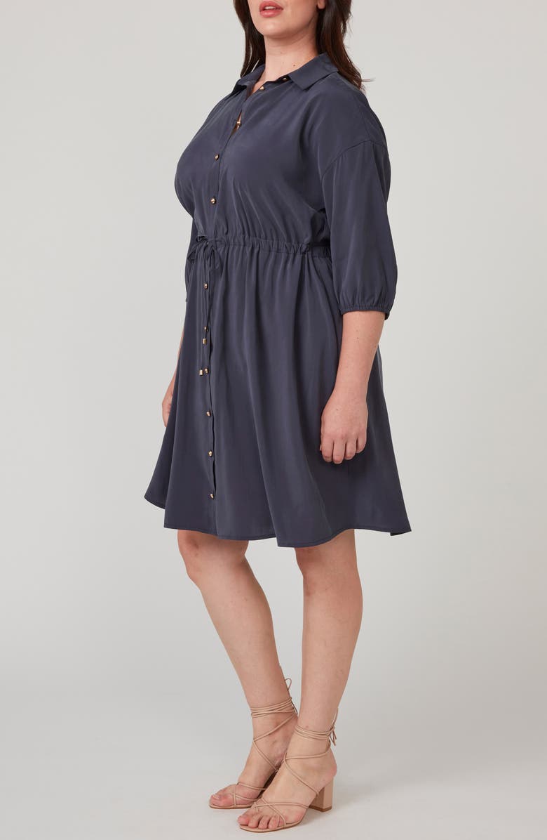 Estelle Zale Shirtdress, Alternate, color, Navy