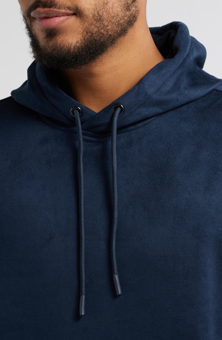 Robert Barakett Sidewinder Faux Suede Hoodie, Alternate, color, Navy