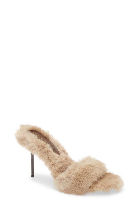 Big Mama Faux Fur Sandal (Women)