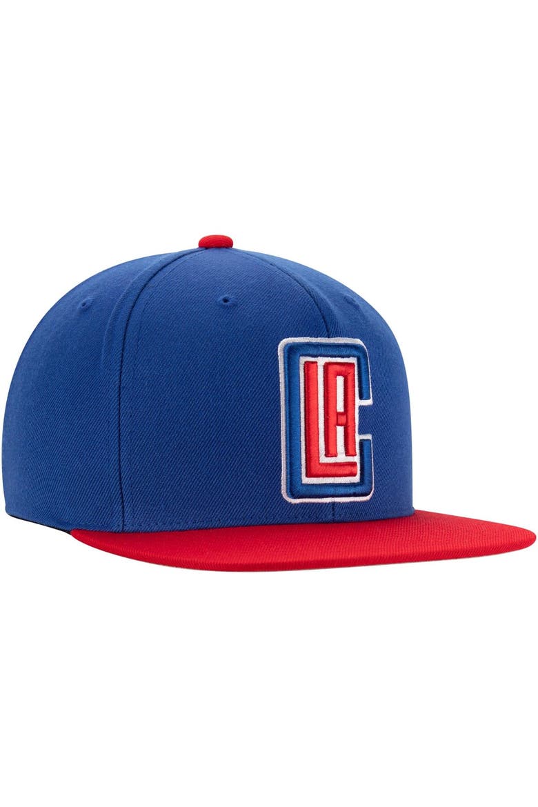 Men's Mitchell & Ness Royal/Red LA Clippers Two-Tone Wool Snapback Hat, Alternate, color, Royal
