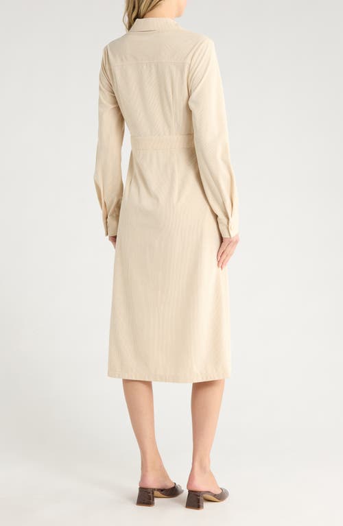 Area Stars Dion Long Sleeve Shirtdress In White