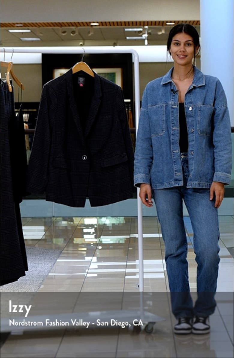 Plaid One-Button Blazer, sales video thumbnail