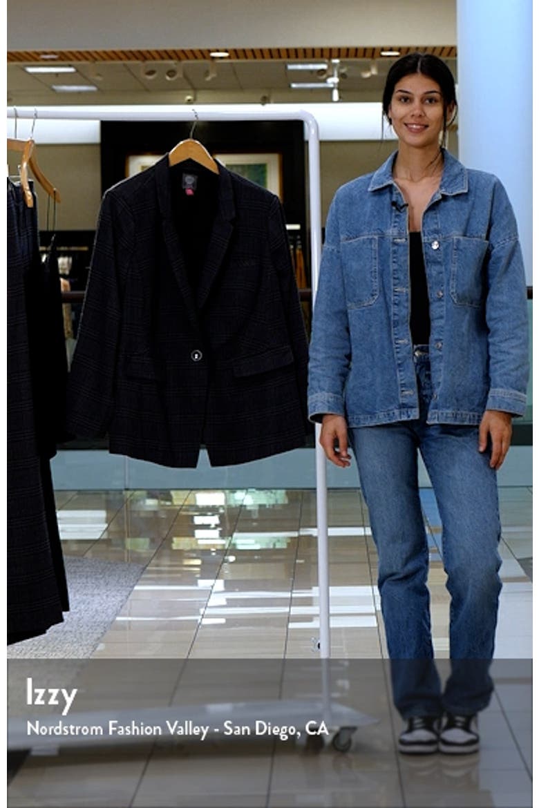 Plaid One-Button Blazer video