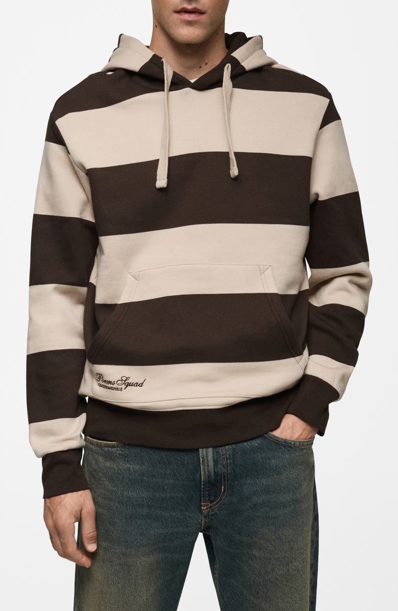 MANGO Stripe Hoodie, Main, color, 
