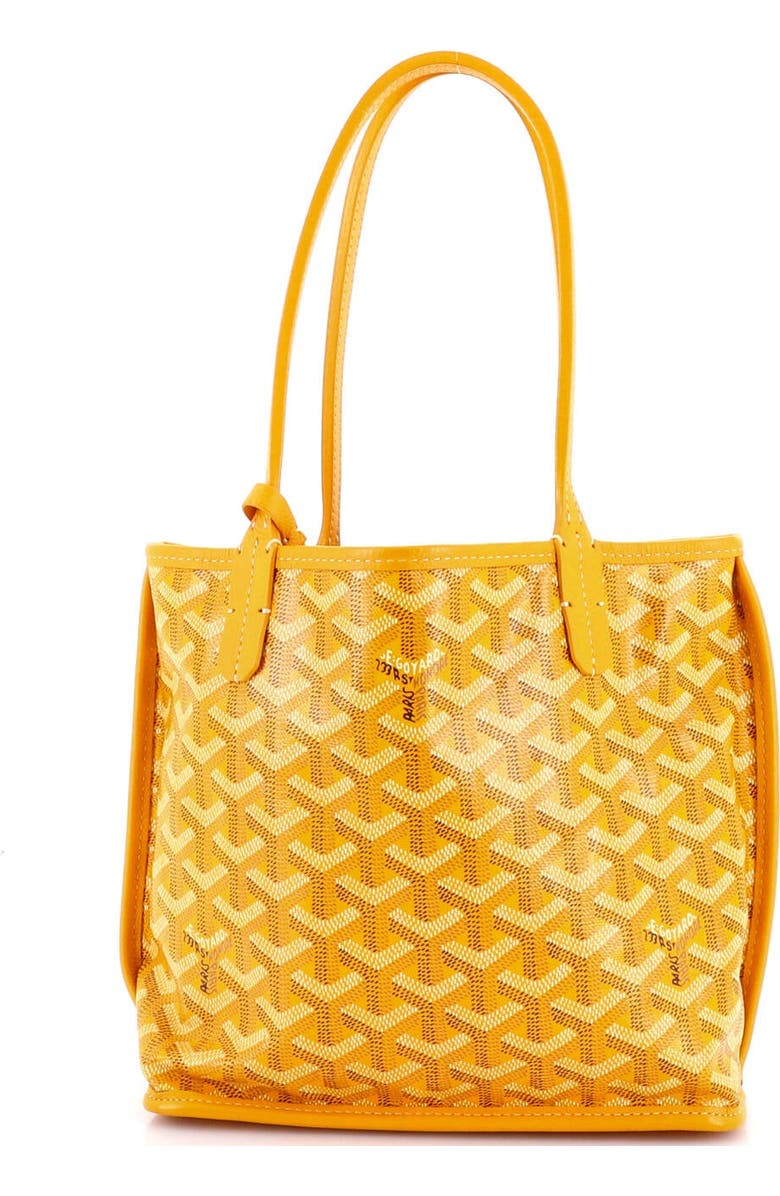 Pre-Owned Goyard Anjou Reversible Tote Coated Canvas Mini, Main, color, Orange