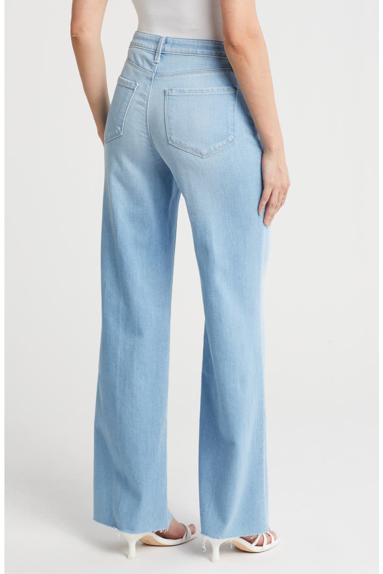 Scottie High Waist Raw Hem Wide Leg Jeans, Alternate, color, BAYVIEW
