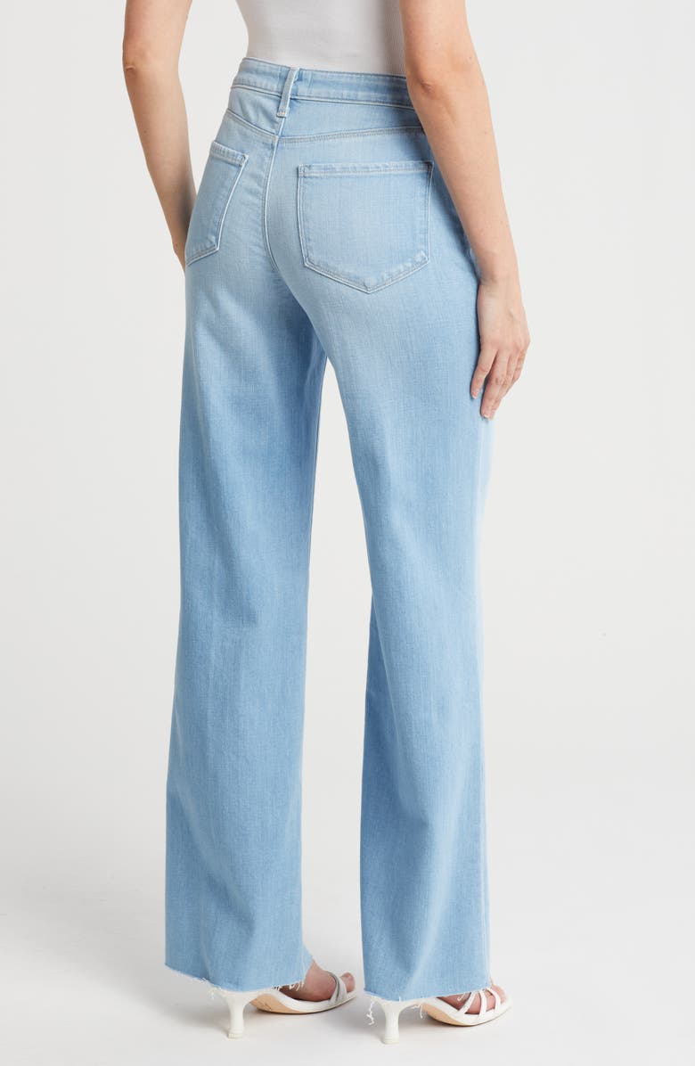 L'AGENCE Scottie High Waist Raw Hem Wide Leg Jeans, Alternate, color, 