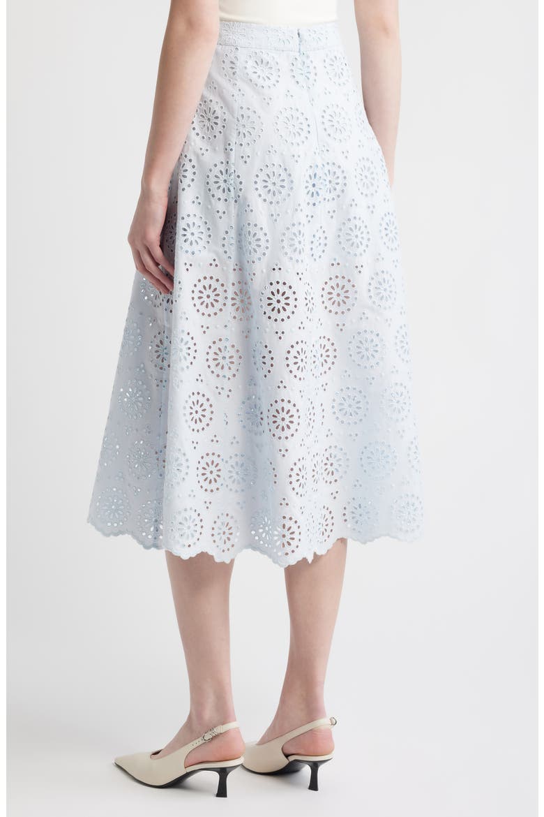 The Solstice Eyelet Midi Skirt, Alternate, color, ICE BLUE