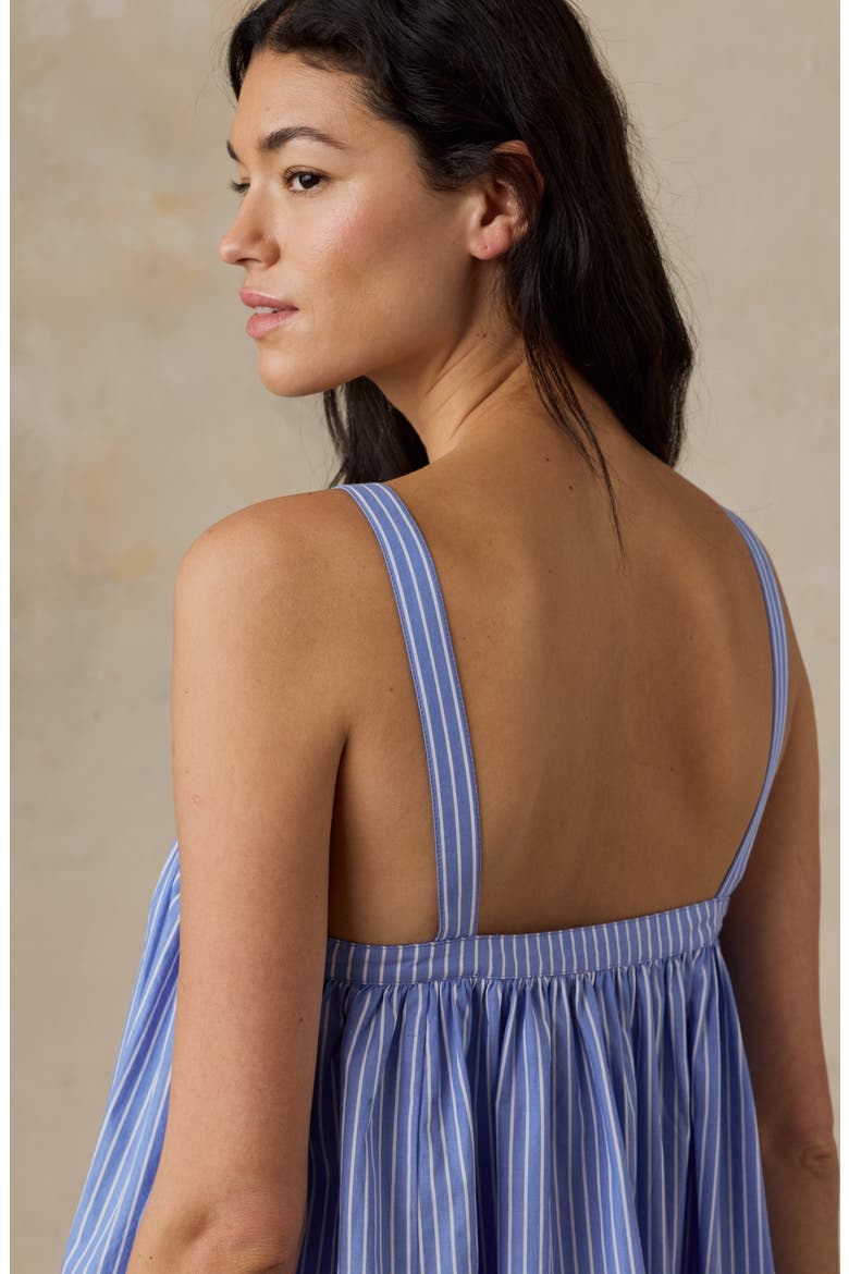 Coastal Poplin Emmy Maxi Dress, Alternate, color, DEEPWATER STRIPE