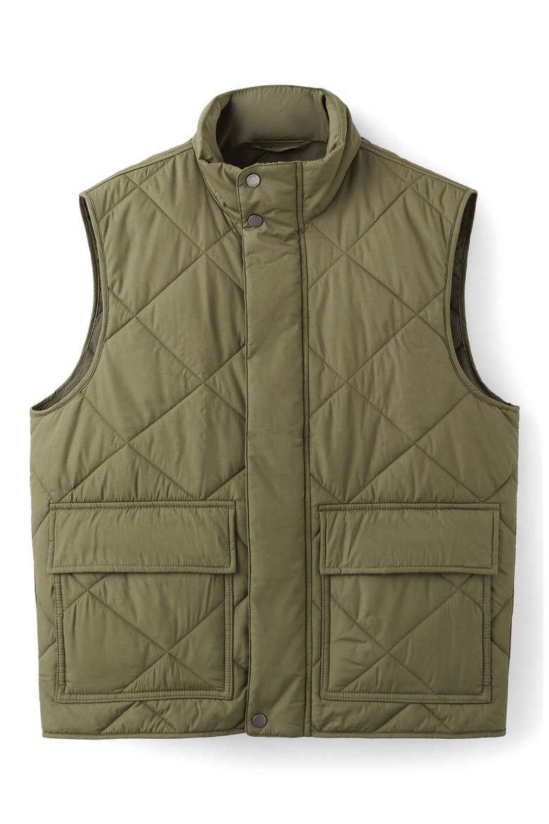 Quilted Water Repellent Vest, Alternate, color, OLIVE GREEN