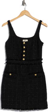 L'AGENCE Valli Sleeveless Tweed Minidress