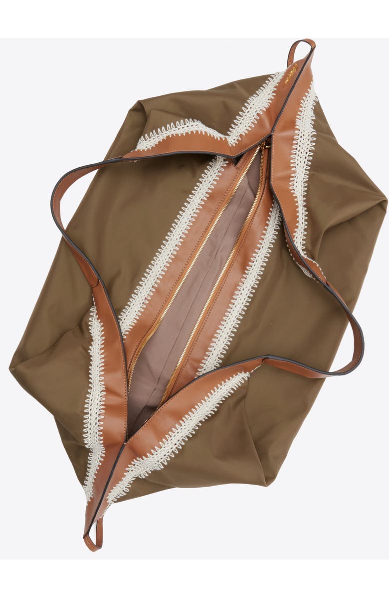 3.1 Phillip Lim Nylon Luna Bag with Contrast Stitch, Alternate, color, Mushroom