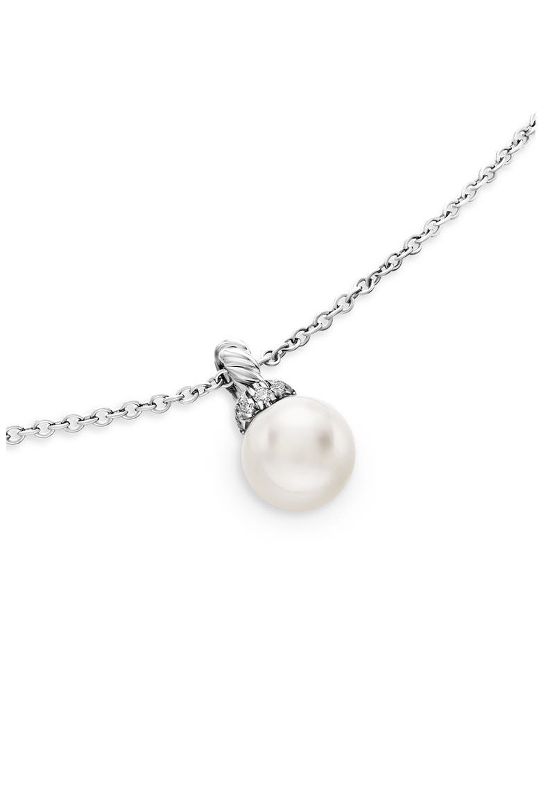 Solari Pendant Necklace with Pearl & Diamonds in 18K Gold, Alternate, color, WHITE GOLD/ DIAMOND/ PEARL