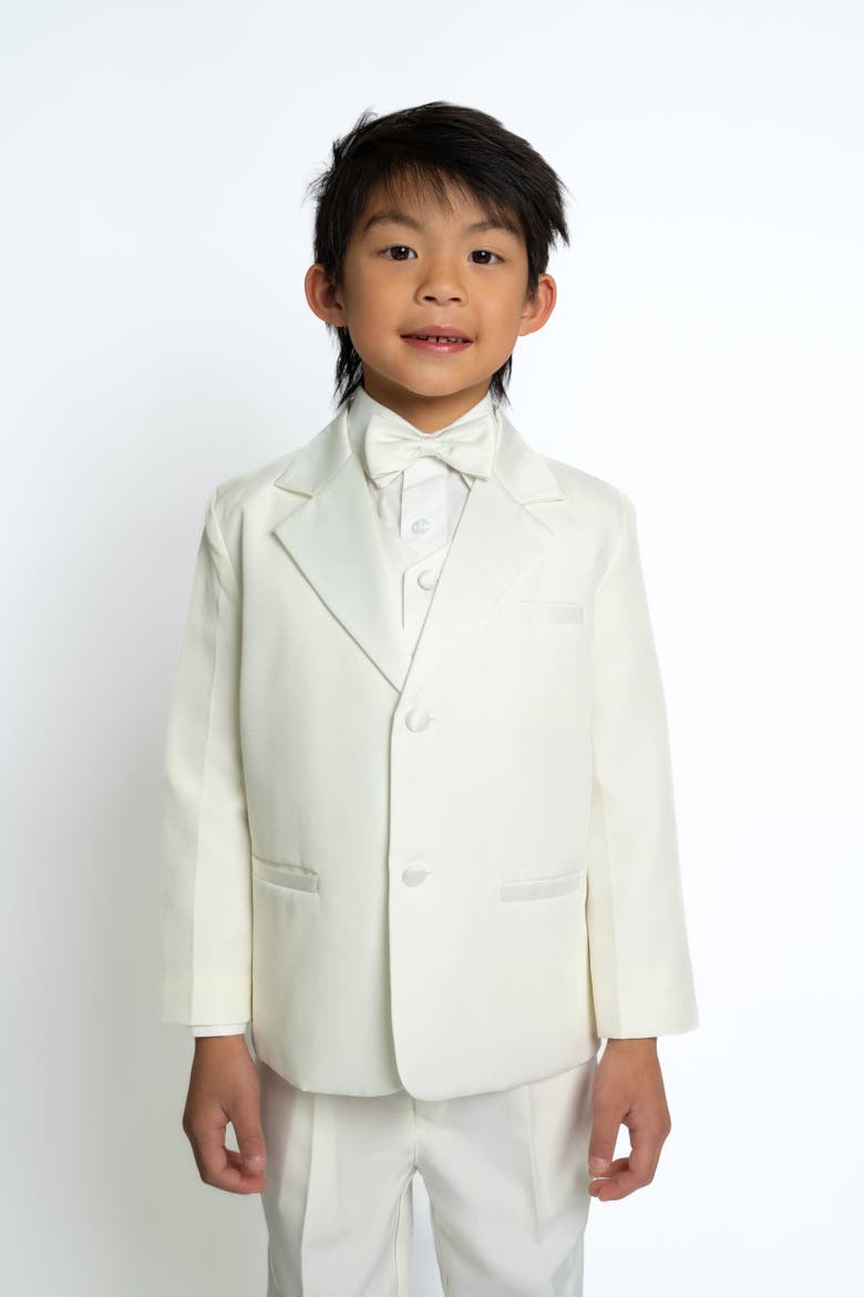 Kids' Bond 5-Piece Tuxedo, Alternate, color, Ivory