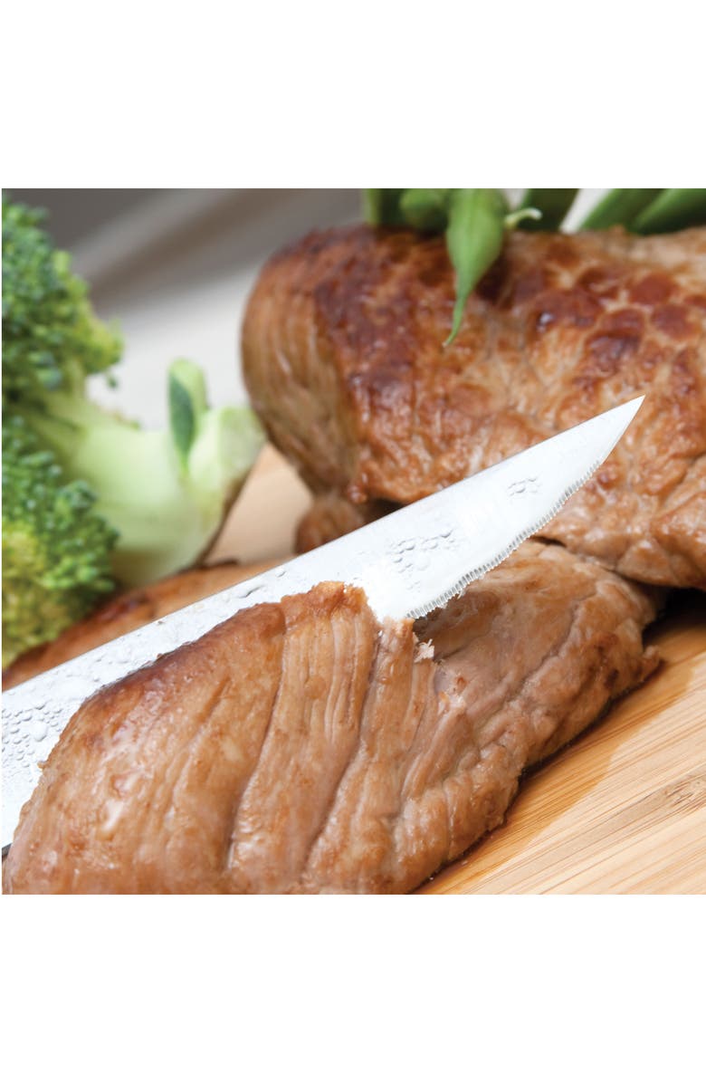 BergHOFF DiNA Matrix Set of 6 Serrated Steak Knives, Alternate, color, Black