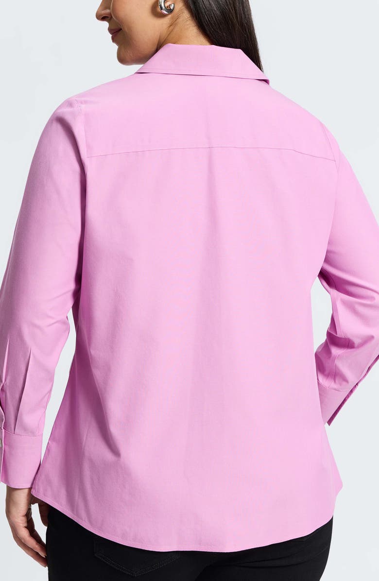 Foxcroft Mary Cotton Button-Up Shirt, Alternate, color, Rose Quartz
