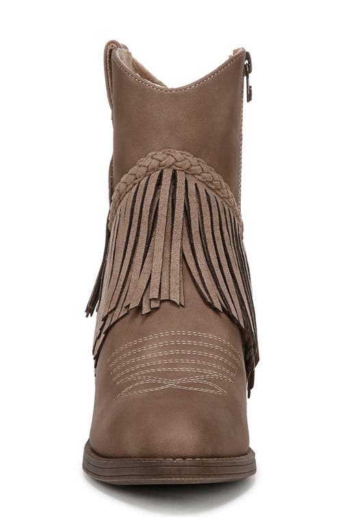 Blowfish Malibu Women's Remy Block Heel Western Short Boots In Tan Faux Nubuck