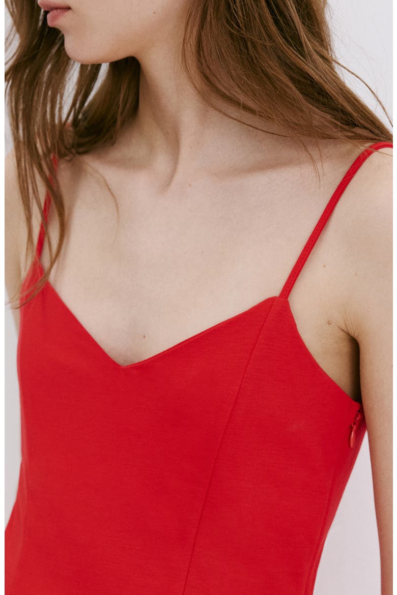 Dot Sleeveless Maxi Dress, Alternate, color, RED