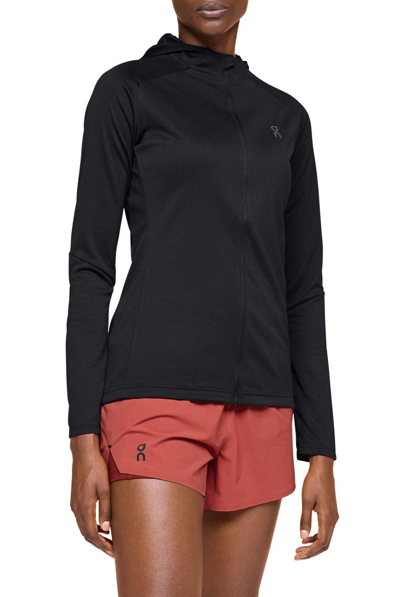 Climate Zip Hoodie, Main, color, BLACK