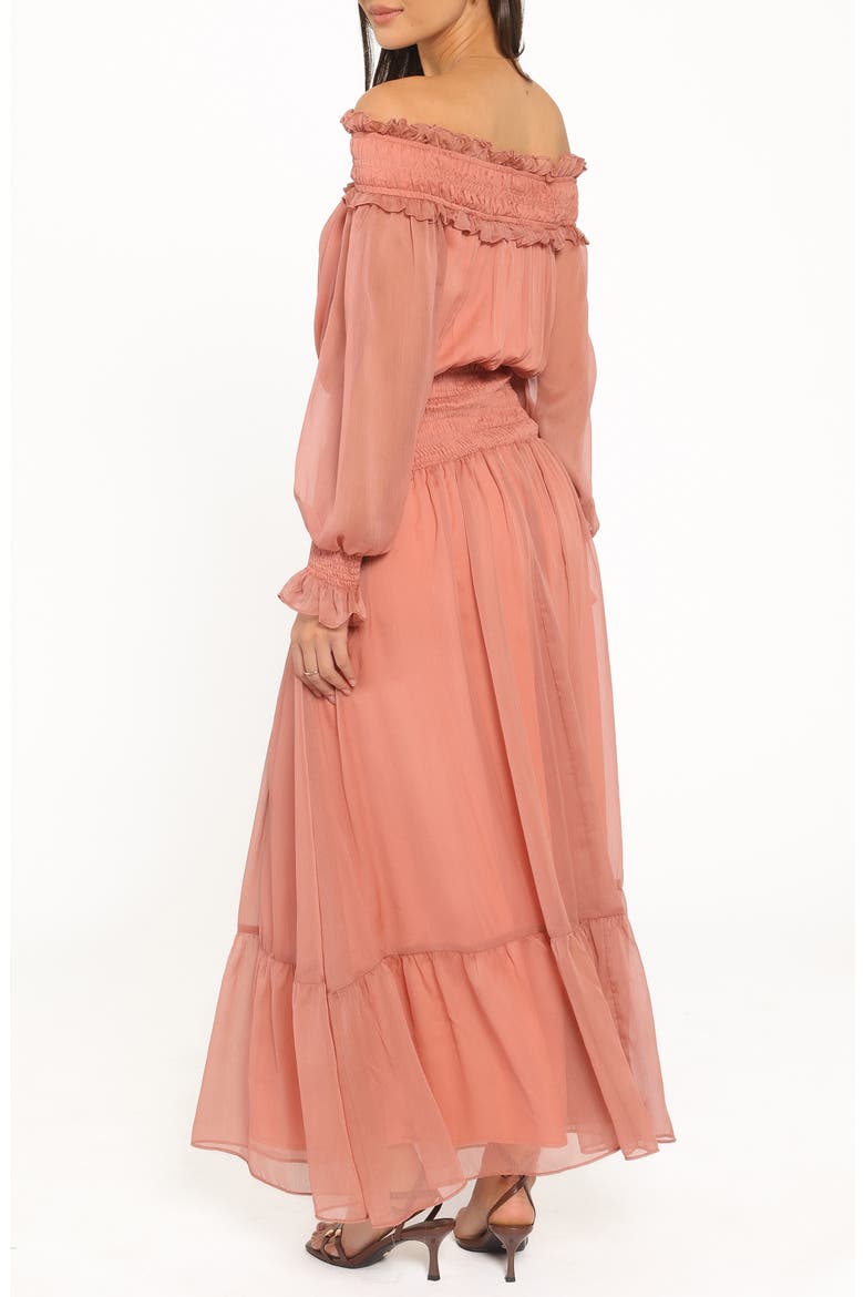 Paris Off Shoulder Maxi Dress, Alternate, color, VINTAGE MAUVE