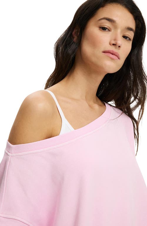 Cotton On Off Shoulder Sweatshirt In Pink