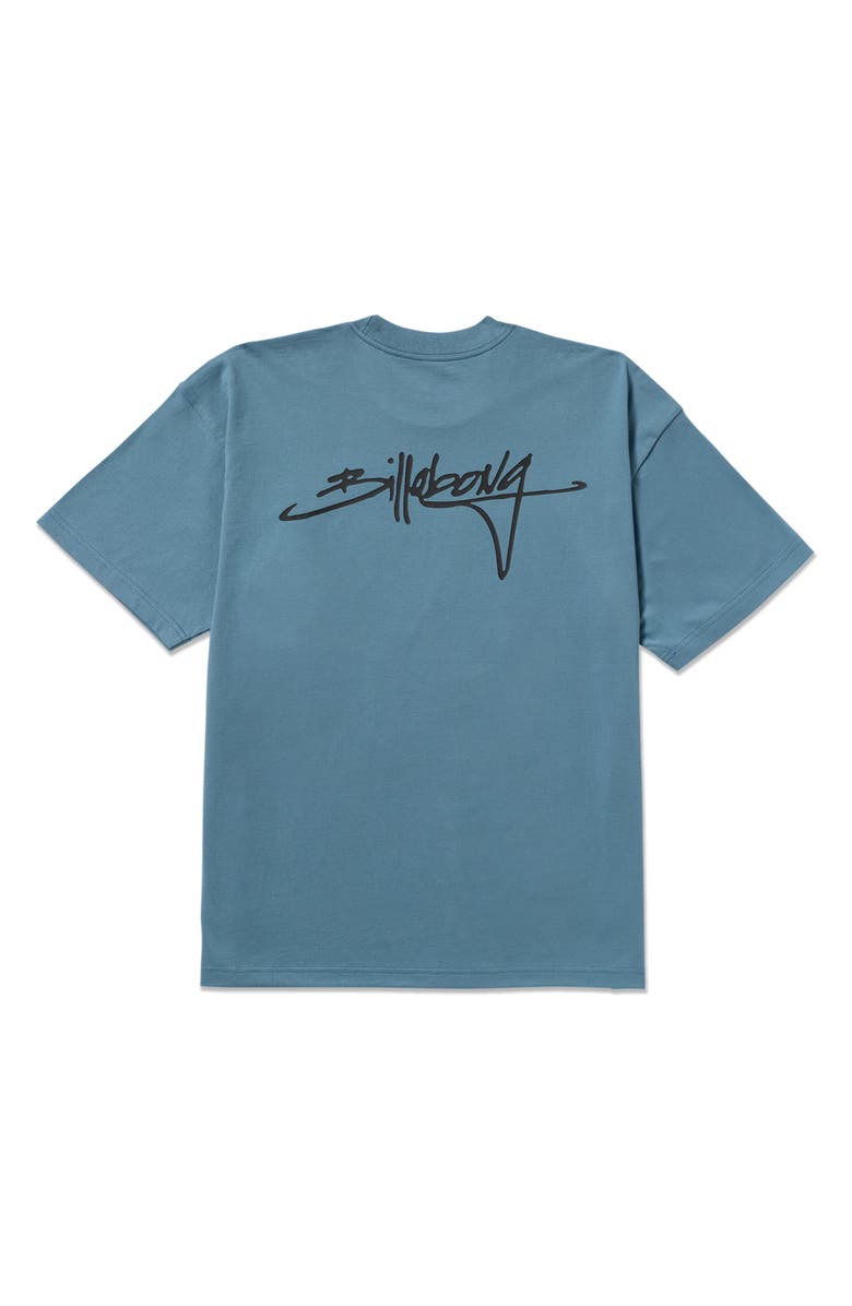 Billabong Bracket Script Graphic T-Shirt, Alternate, color, Carolina Blue