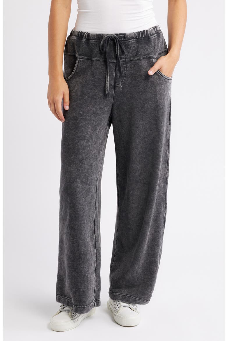 Drop Waist Lounge Pants, Main, color, BLACK